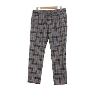 Forever 21 men's tapered leg plaid drawstring pull‎ on pants XL